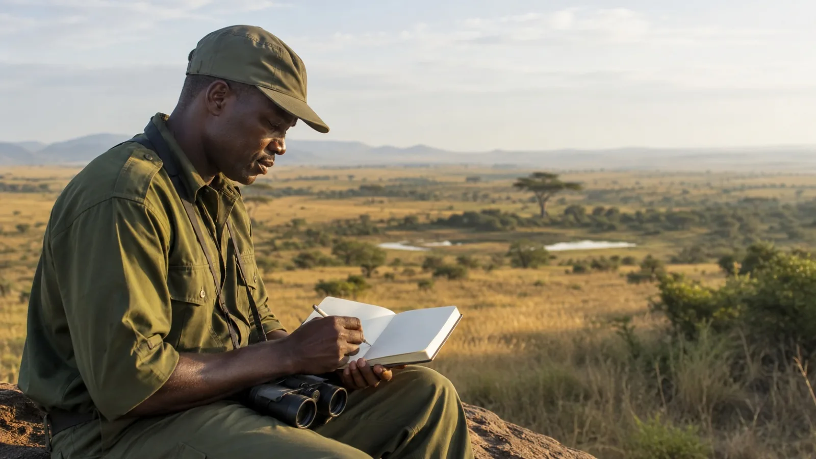 Conservation ranger fieldwork in East Africa