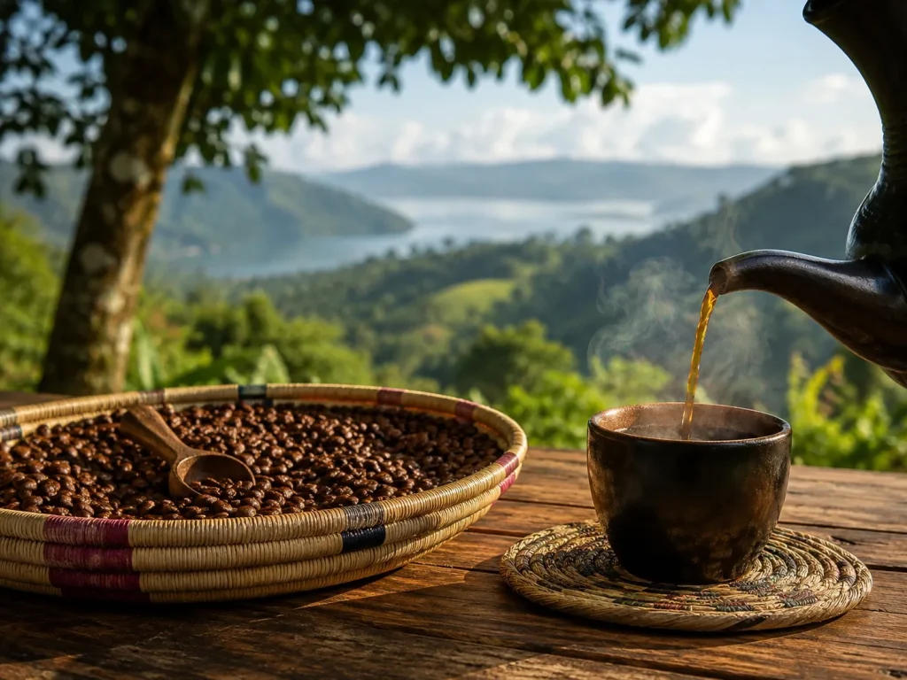 Uganda Coffee Ceremony Detail